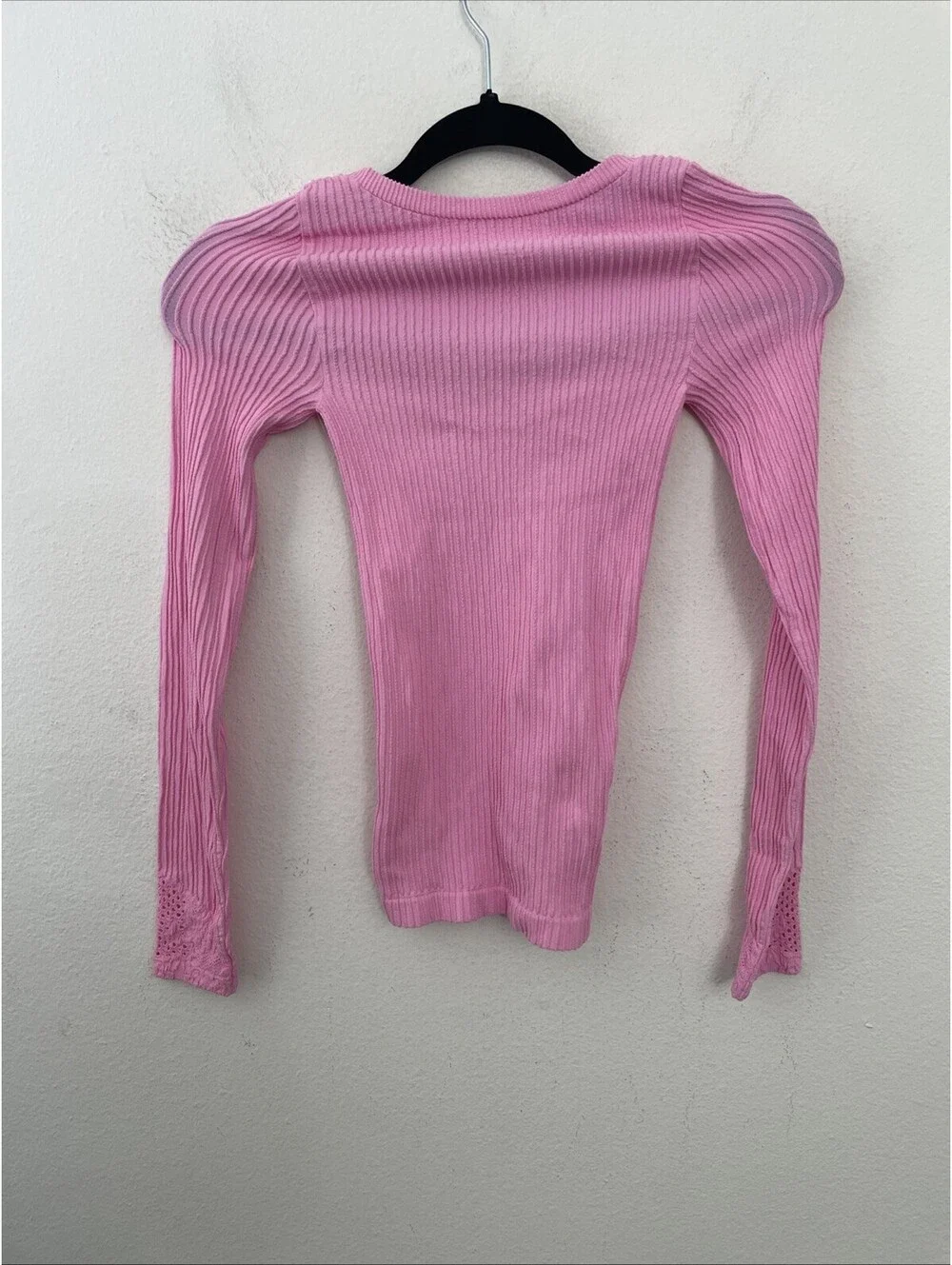 Free People Intimately   Dynamic Duo Long Sleeve pink  top XS/S  New